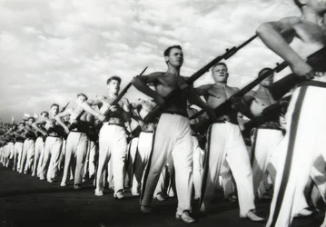 Parade des Jeunes Communistes, Moscou, URSS, années 1930