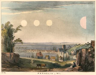 Parhélie faux soleils sans halos, observés en Angleterre en 1698, 1845