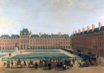 Passage du roi et du régent, la Place Royale, c1655