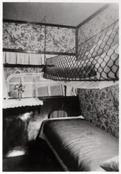 Cabine passagers la nuit, LZ 127 Graf Zeppelin, 1933