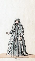 Patience, costume pour la pièce de Shakespeare, Henry VIII, 19e siècle