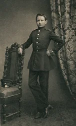 Paul von Hindenburg 1847-1934, en tant que cadet à Wahlstatt, 1860, années 1930