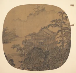 Pavillon sur un lac