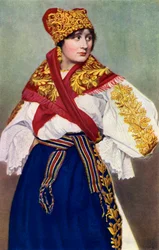 Paysanne en costume national, Tchécoslovaquie, 1922
