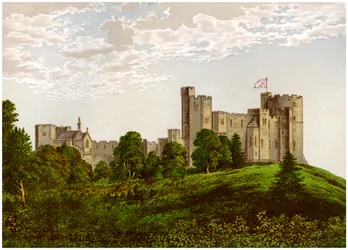 Château de Peckforton, Cheshire, maison du baron Tollemache, vers 1880