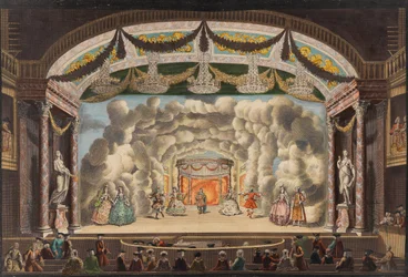 Image de peep show, vers 1770