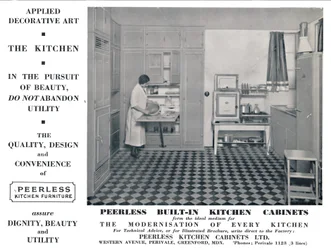 Armoires de cuisine intégrées Peerless, 1935