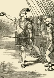 Pélopidas menant les Thébains à la bataille de Leuctres, 1890