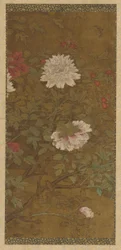Pivoines et papillon, dynastie Ming, 1368-1644