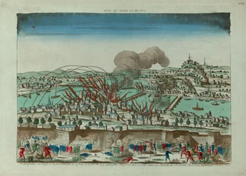 Vue perspective du Siège et du Bombardement de la Ville de Lyon en octobre 1793