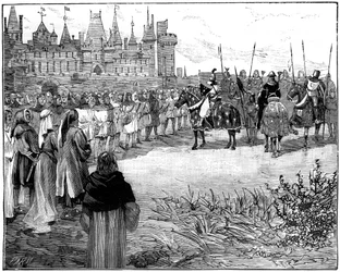 Philippe le Bel passant en revue cinq mille Parisiens prêts à porter les armes, vers 1285-1314 1882-1884