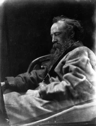 Portrait photographique de G F Watts de profil