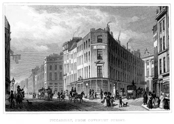 Piccadilly, depuis Coventry Street, Westminster, Londres, 19ème siècle