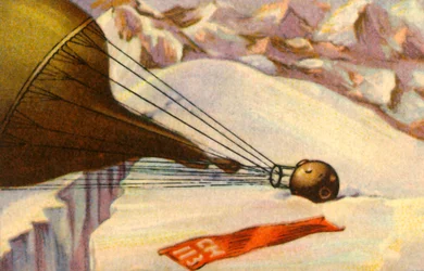 Le ballon de recherche en altitude de Piccard atterrit dans les Alpes, 1931-1932