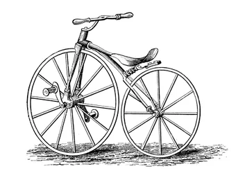 Bicyclette à pédale à manivelle de Pickering, une conception américaine, c1860s c1880
