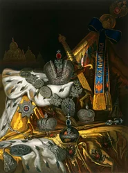 Image des regalia impériaux russes, 1856