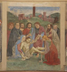 Fresque de la Pietà dans la Chapelle Vespucci, Ognissanti, Florence, Italie (photo)