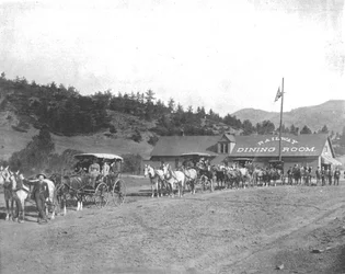 Route à péage de Pikes Peak, Colorado, USA, vers 1900