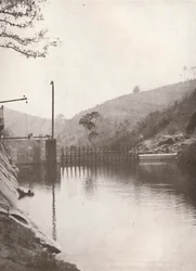 Barrage de dérivation de Pirahy en amont des travaux de Rio Light and Power, 1914