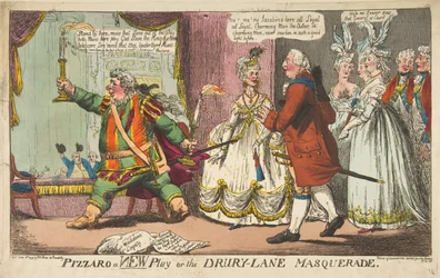 Pizzaro une nouvelle pièce ou le bal masqué de Drury-Lane, 11 juin 1799