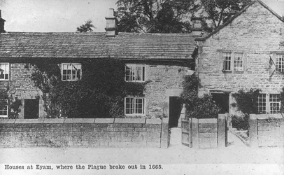 Cottages de la peste, Eyam, Derbyshire, 20ème siècle