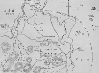 Plan du champ de Flodden, 9 septembre 1513, vers 1880