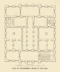 Plan de la Maison du Gouvernement dans le Fort