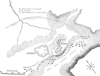 Plan de la bataille de Kambula, 29 mars 1879, c1880
