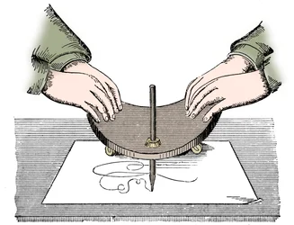 Planchette ou planche Ouija, 1885
