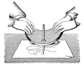 Planchette ou planche Ouija, 1885