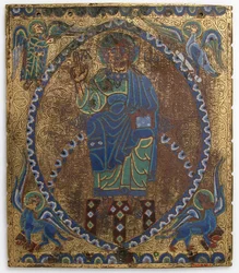 Plaque du Christ en majesté, français, 12e-13e siècle