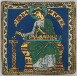 Plaque avec Saint Jean l