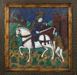 Plaque avec Saint Martin et le mendiant, français, 16e siècle