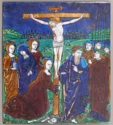 Plaque avec la Crucifixion, français, 16e siècle