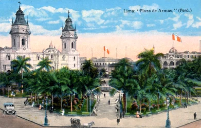 Plaza de Armas, Lima, Pérou, début du 20ème siècle