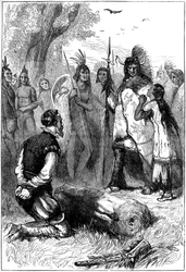 Pocahontas sauve la vie du capitaine Smith