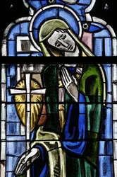 Collégiale de Poissy. Vitrail. Sainte Marguerite d