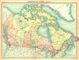 Carte politique du Dominion du Canada