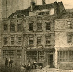 Maison du Pape, Plough Court, Lombard Street 1860, 1897