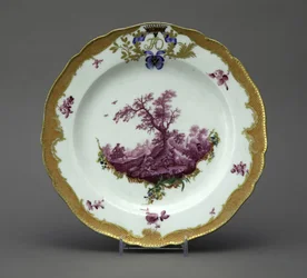 Assiette en porcelaine du service Orlov, vers 1770