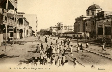 Port-Saïd. - Rue Lesseps. - LL., vers 1918-1939