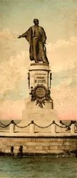 Port-Saïd. - Statue de Ferdinand de Lesseps, vers 1918-1939