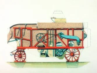 Machine à battre portable, vers 1910
