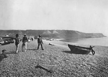 Portland - La plage de Chesil, 1895