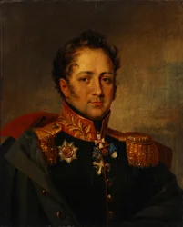 Portrait du général Alexandre Alexandrovitch Pisarev, 1780-1848, premier quart du 19ème siècle