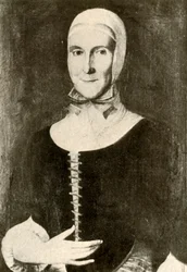 Portrait de Mme Elisabeth Boehler dans la colonie morave, Pennsylvanie, 1787, 1937