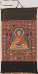 Portrait de Munchen Sangye Rinchen, le huitième abbé du monastère de Ngor, fin du 16e siècle
