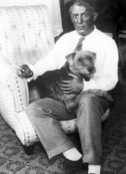 Portrait de Pablo Ruiz PICASSO (1881-1973), peintre espagnol (photo n/b)