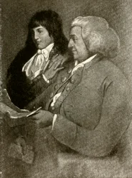 Portrait de Samuel Shoemaker, en perruque, et son fils, 1789, 1937