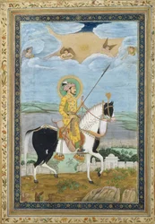 Portrait de Shah Jahan à cheval, 17ème siècle